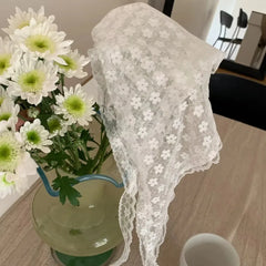 Lace flower elegant temperament lace female flower white sweet
