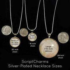 "Blessed" Silver-Plated Christian Pendant Necklace (20mm)