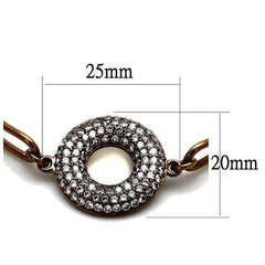 TK2793 - IP Coffee light Stainless Steel Bangle with AAA Grade CZ in