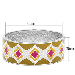 TK291 - High polished (no plating) Stainless Steel Bangle with Epoxy