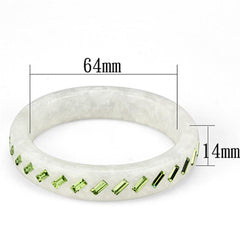 VL093 - Resin Bangle with Top Grade Crystal in Peridot