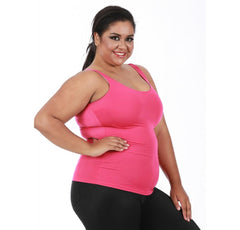 InstantFigure Curvy Plus Size Activewear Scoop Neck Tank Top WA40021C