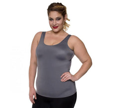 InstantFigure Curvy Plus Size Activewear Scoop Neck Tank Top WA40021C