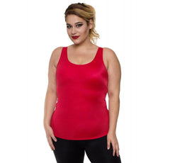 InstantFigure Curvy Plus Size Activewear Scoop Neck Tank Top WA40021C