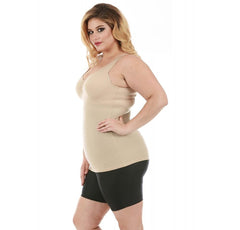 InstantFigure Shirred Tank Top Plus Size Shapewear WT40011C