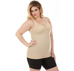InstantFigure Shirred Tank Top Plus Size Shapewear WT40011C