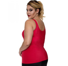 InstantFigure Curvy Plus Size Activewear Scoop Neck Tank Top WA40021C
