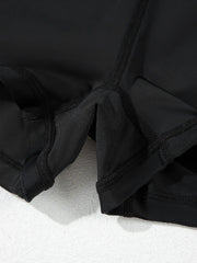 High Waisted Drawstring Swim Shorts