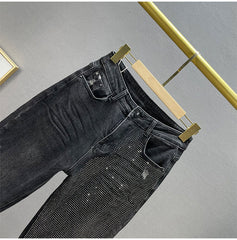Midnight Spark Rhinestone Jeans โ Haute Edition 25