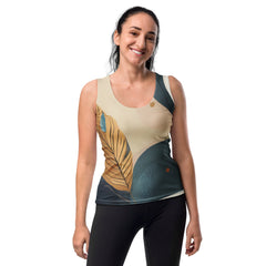 Womens Stretch Fit Tank Top - Boho Style Print