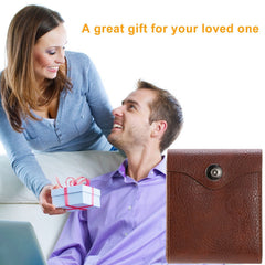 1Pc Men Wallet PU Leather Purse Slim Card Holder Cases With 2 ID
