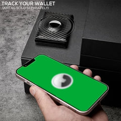 Airtag Wallet Men Minimalist Up Wallet With Money Clip RFID Card