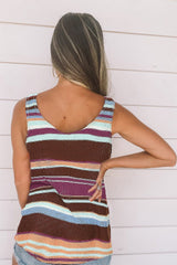 Multicolor Striped Knit Tank Top