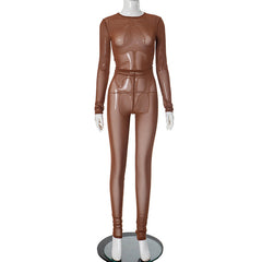 Long Sleeve Top Mesh See-through Bodysuit Jumpsuit