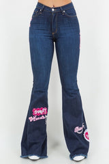 Sweet Heart Bell Bottom Jean- Inseam 32\"