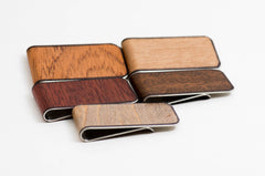 Wood Wallet : Wood Money Clip, Customized, Minimal Gift