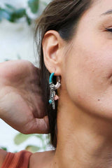 Dainty Feather Hoop Earrings🩵