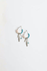 Dainty Feather Hoop Earrings🩵