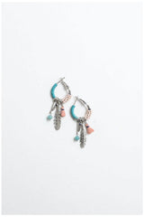Dainty Feather Hoop Earrings🩵