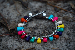 Ocean Drop Double Stranded Boho Silver Bracelets