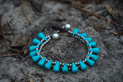 Ocean Drop Double Stranded Boho Silver Bracelets