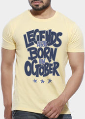 Legends Are Born In October - Half Sleeve T shirt