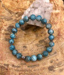 Blue Apatite Stretch Bracelet! Natural Gemstone Bracelet!
