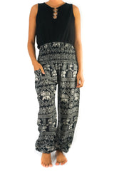Black ELEPHANT Pants Women Boho Pants Hippie Pants Yoga