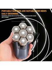 Head Shaver for Bald Men, 7D Electric Rotary Razor 5-in-1 Grooming Kit