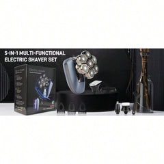 Head Shaver for Bald Men, 7D Electric Rotary Razor 5-in-1 Grooming Kit