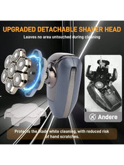 Head Shaver for Bald Men, 7D Electric Rotary Razor 5-in-1 Grooming Kit