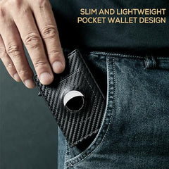Airtag Wallet Men Minimalist Up Wallet With Money Clip RFID Card
