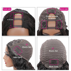 U Part Wig Kinky Curly Human Hair Wigs For Black Women Brazilian Remy