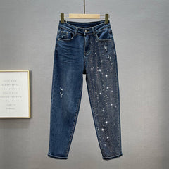 Midnight Spark Rhinestone Jeans โ Haute Edition 25