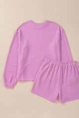 Women's 2pc. Bubble Gum Rabbit Sequin Romper Set