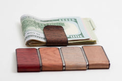 Wood Wallet : Wood Money Clip, Customized, Minimal Gift