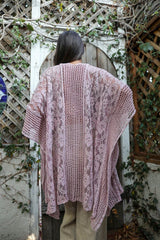 Open Front Floral Knit Kimono – Casual Elegance