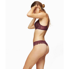 Full Figure Lace Unlined Bra Harlow Elderberry Purple | Blush Lingerie