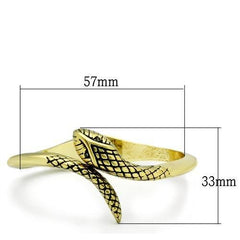 LO2140 - Flash Gold White Metal Bangle with Top Grade Crystal in