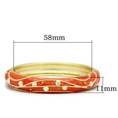 LO2144 - Flash Gold White Metal Bangle with Top Grade Crystal in