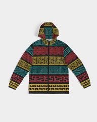Mens Hooded Windbreaker - Multicolor Water Resistant Jacket - Je7y0x