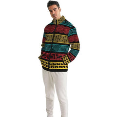 Mens Hooded Windbreaker - Multicolor Water Resistant Jacket - Je7y0x