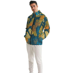 Mens Lightweight Windbreaker Jacket with Hood and Zipper Closure -