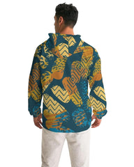 Mens Lightweight Windbreaker Jacket with Hood and Zipper Closure -