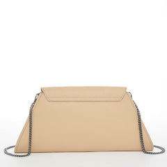 Leather Clutch Bag Nude Clutch Purse Beige Evening Bag Tan Women's