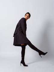 Luxe Black Pleated Skirt – Elegant Women’s Pleated Skirt
