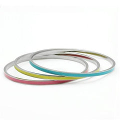 TK241 - High polished (no plating) Stainless Steel Bangle with No