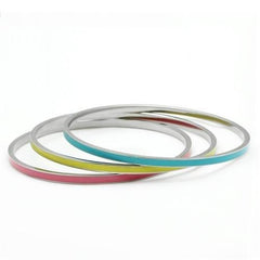 TK241 - High polished (no plating) Stainless Steel Bangle with No