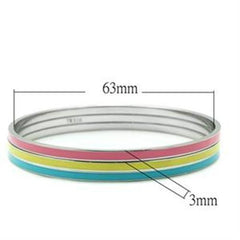 TK241 - High polished (no plating) Stainless Steel Bangle with No