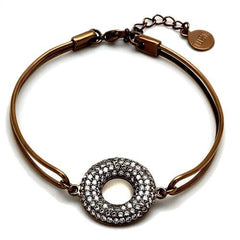 TK2793 - IP Coffee light Stainless Steel Bangle with AAA Grade CZ in